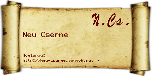 Neu Cserne névjegykártya